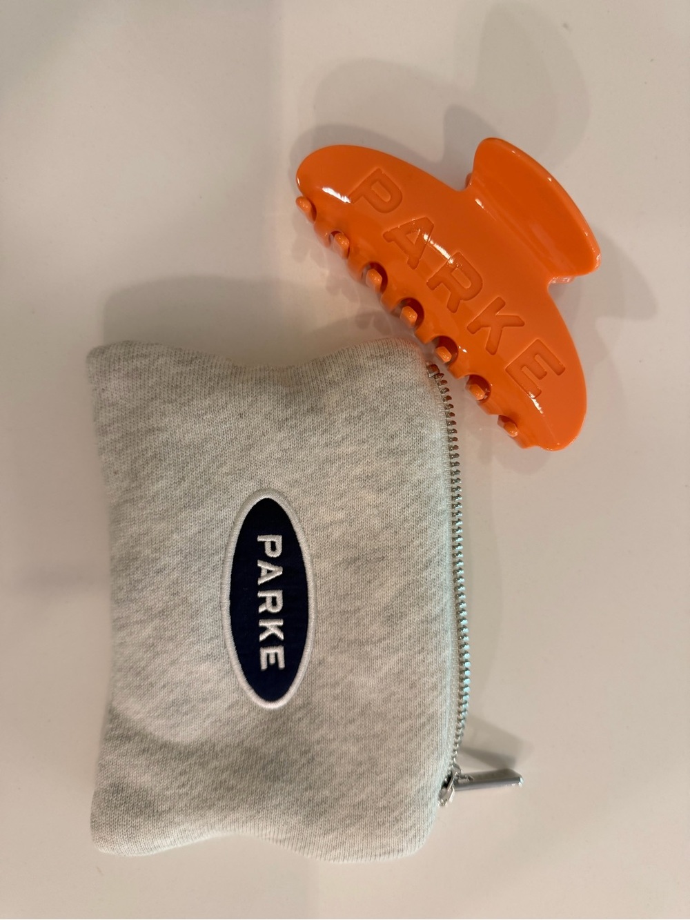 NEW PARKE Creamsicle Claw Clip with Original Logo Storage Pouch